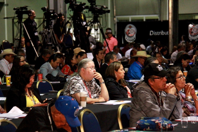 Russell Diabo attends the Assembly of First Nations Annual Assembly in Regina, 2017