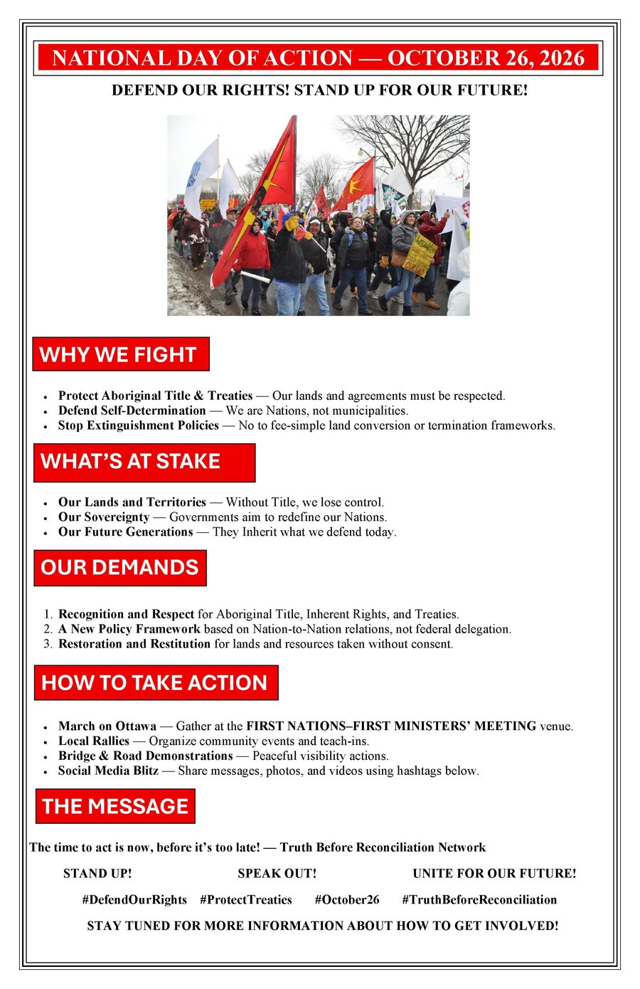 National Day of Action poster